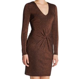 TED BAKER Copper Dress Twist Long Sleeve 2